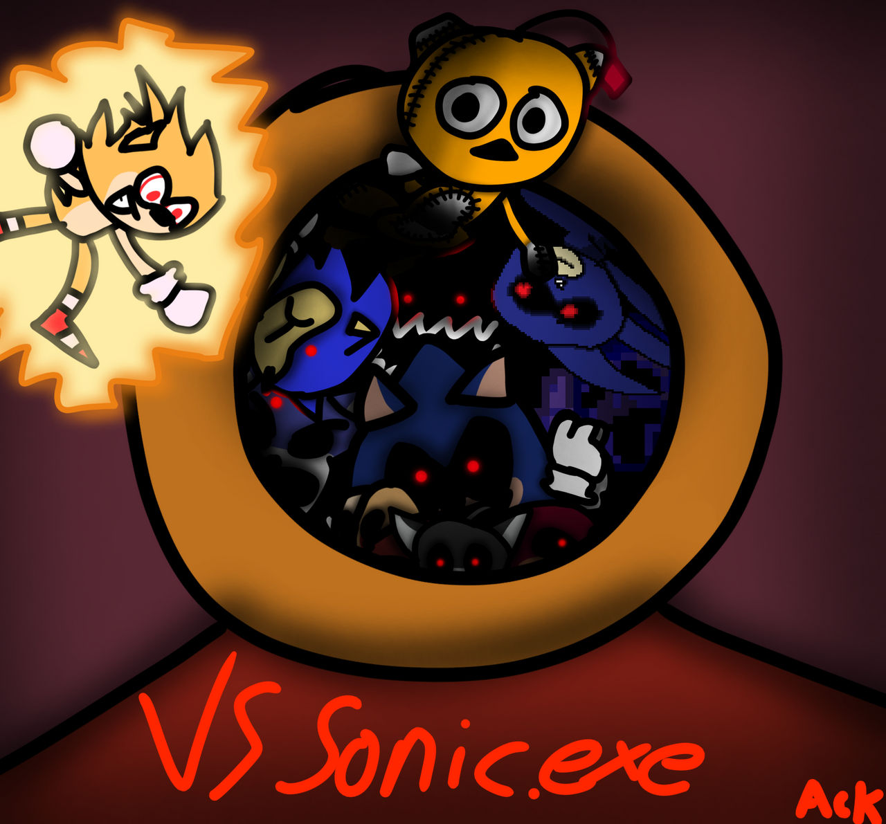 Pixilart - sonic exe vs sonic by foxy