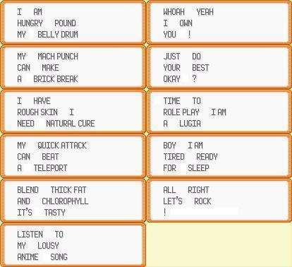 Pokémon Phrases