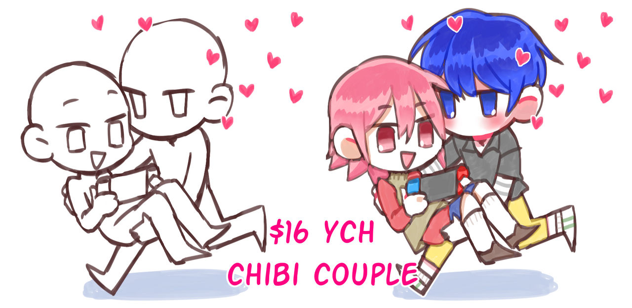 OPEN)YCH Chibi Couple #2 (3/4) by Gurogune on DeviantArt