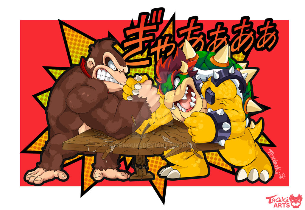 pix Deviantart Donkey Kong Fan Art donkey kong vs bowser by tenguki on