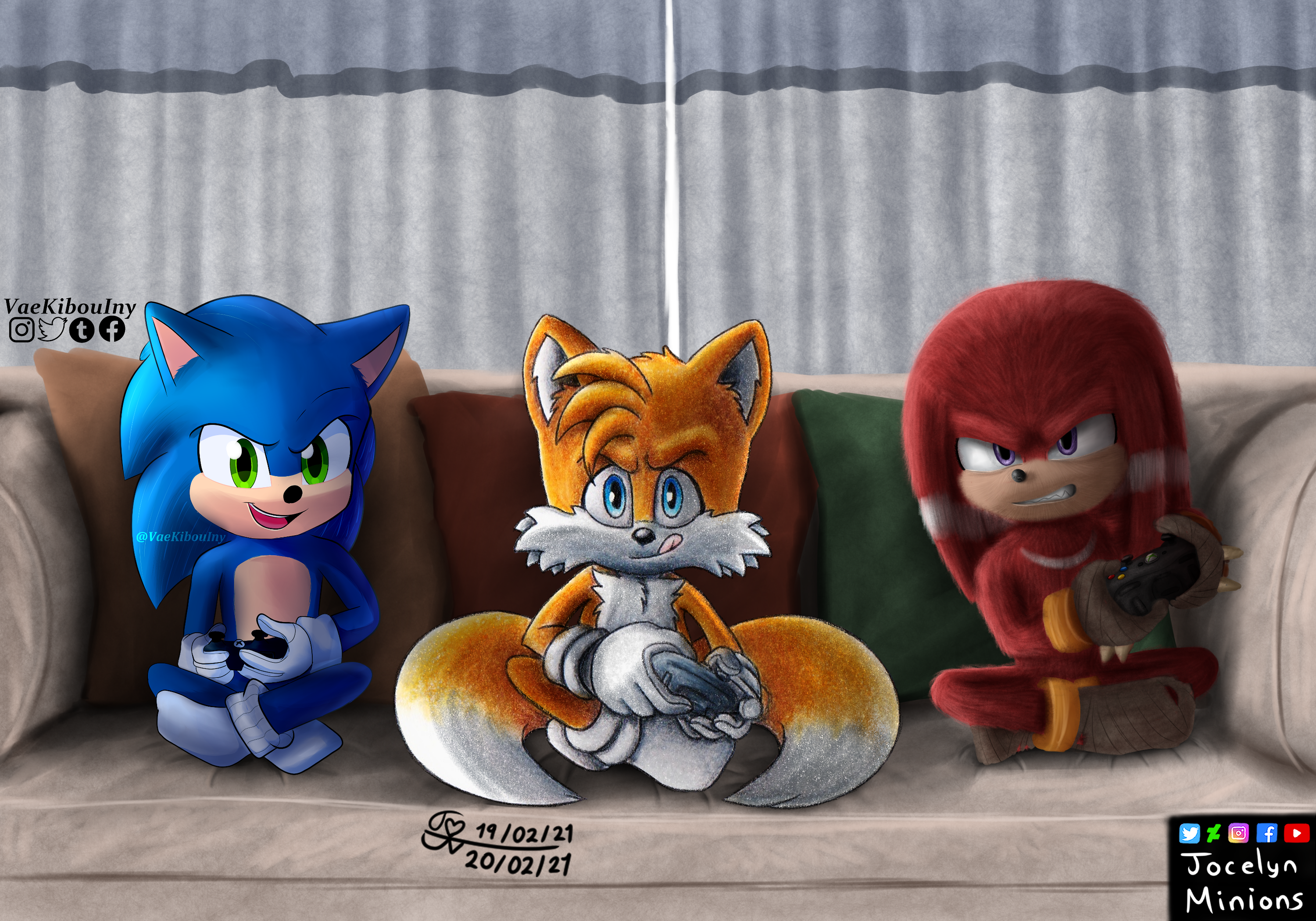 photo Tails Sonic Movie Knuckles knuckles tails y sonic movie collab
