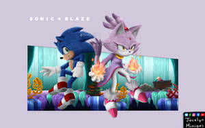 Sonic y Blaze Sonic Channel Re-draw