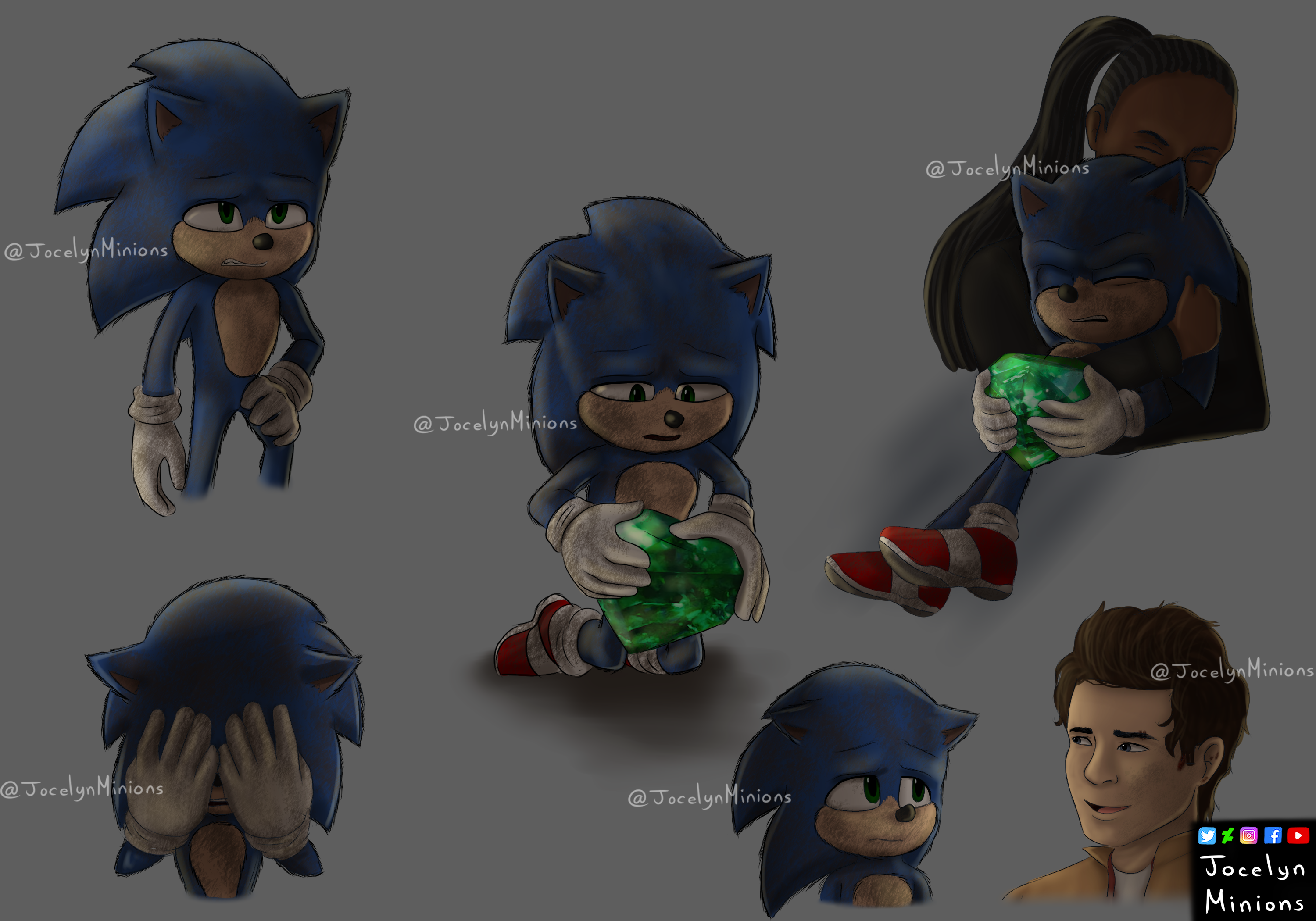 Justin on Twitter  Sonic fan art, Sonic the movie, Sonic art