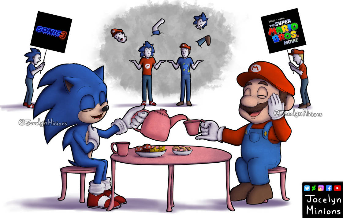 Sonic And Mario (Movie) Fans by JocelynMinions on DeviantArt