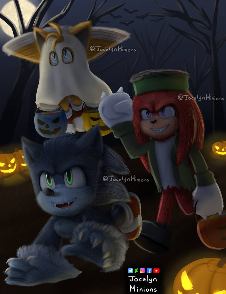 Sonic Tails And Knuckles Movie Halloween by JocelynMinions on DeviantArt