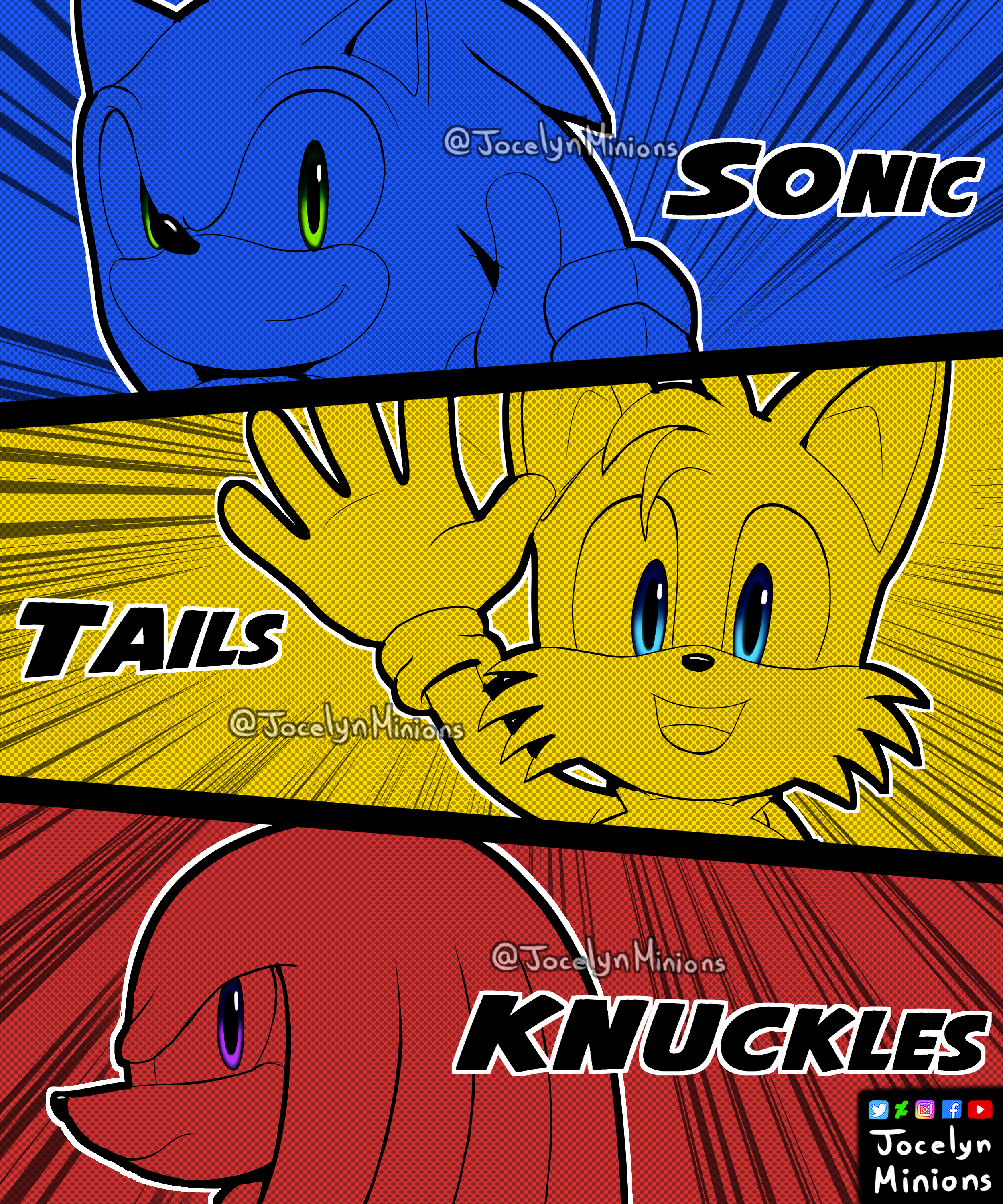 Sonic Tails And Knuckles by JocelynMinions on DeviantArt
