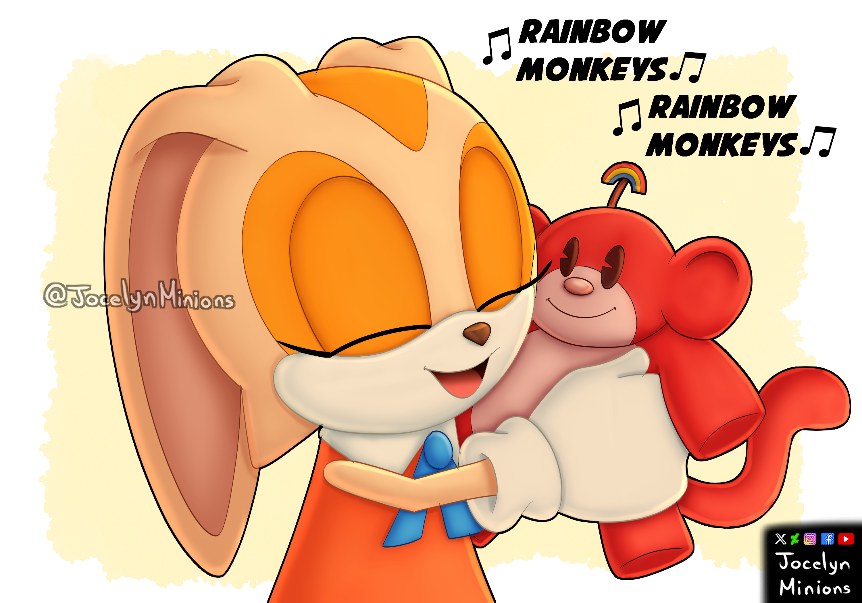 Rose The Rabbit Monkey Cream The Rabbit Rainbow Monkeys by JocelynMinions on DeviantArt