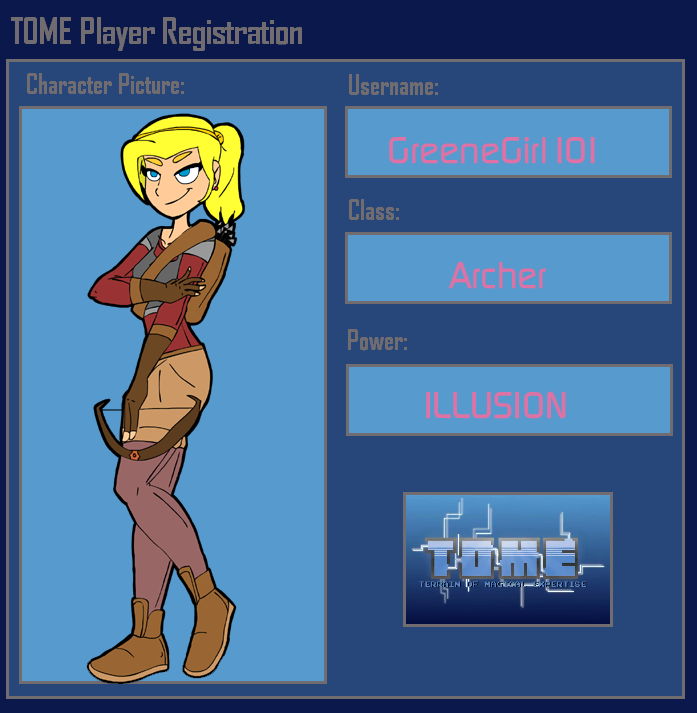 GreeneGirl101 TOME Player Registration