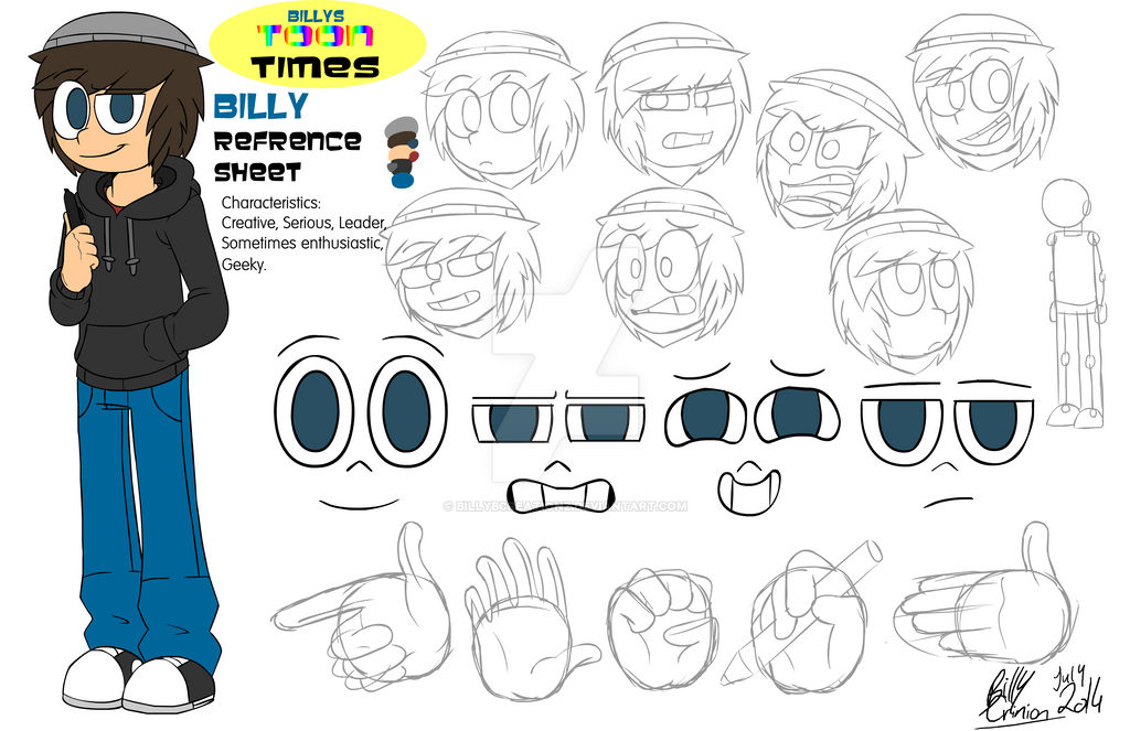 Billys Toon Times - Billy Ref Sheet by BillyBCreationz