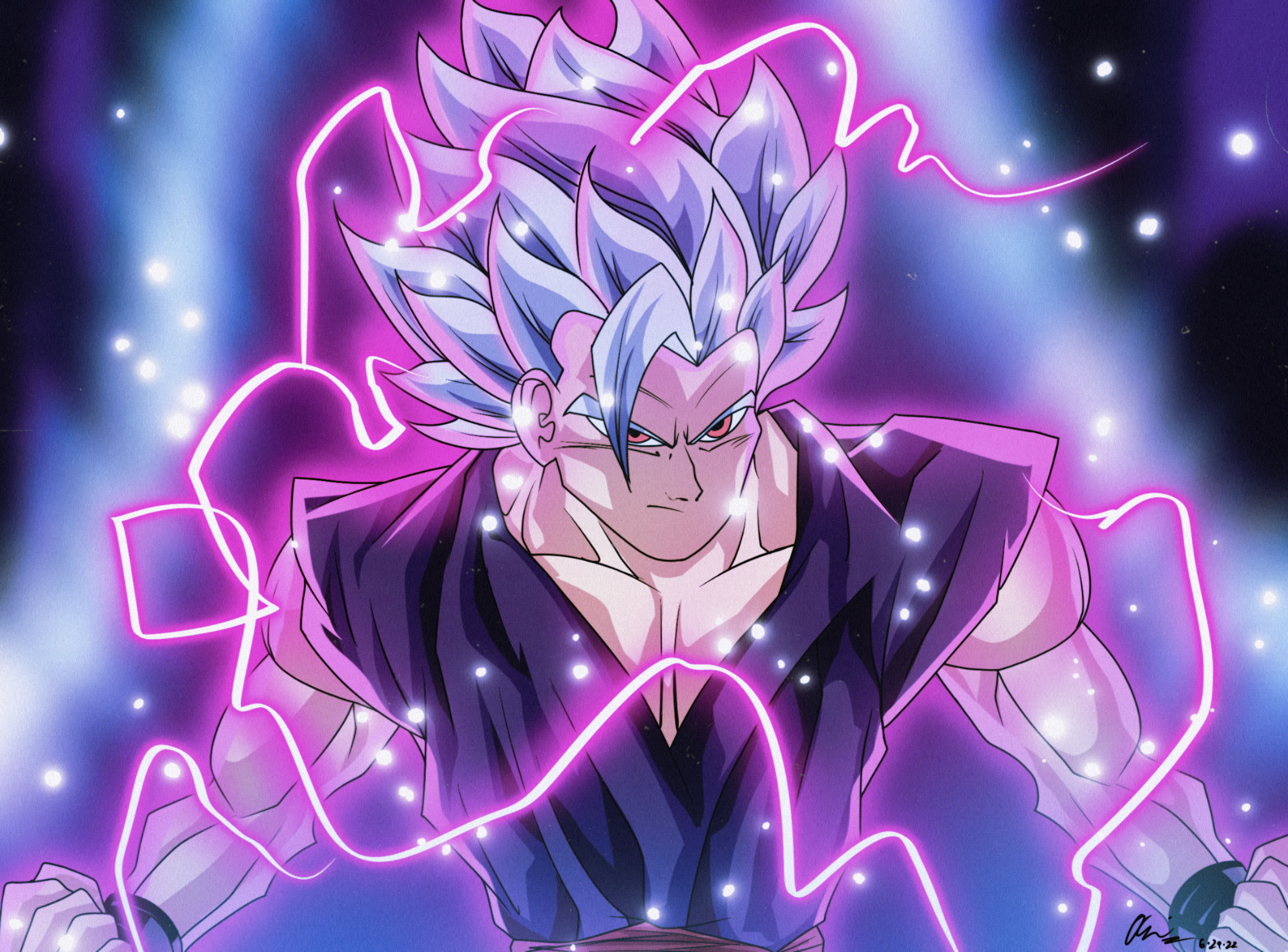 Super saiyan god beast gohan by demon72arts on DeviantArt