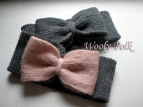 Wooly Folk Headbands with Bow