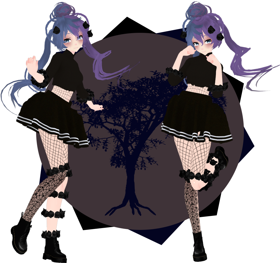MMD Dark rose Rhea DL by whtpAnnette on DeviantArt