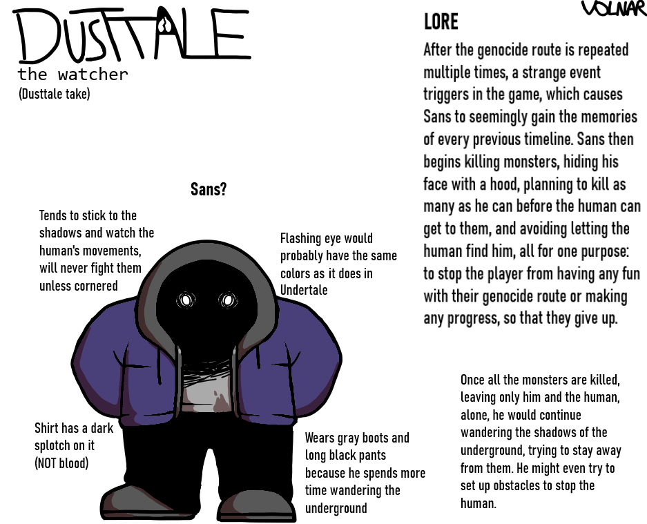 DUSTTALE: the watcher(Dusttale take) - Sans + lore by ...