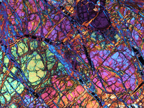 Ranibow Cracked Rock Thin Section
