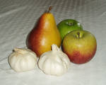 Apple Pear and Garlic 2 by GreenEyezz-stock