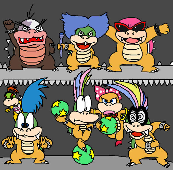 The complete koopa kids by Mykthecartoonist on DeviantArt