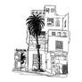 Jeddah old Cityscape Sketch Saudi Arabia