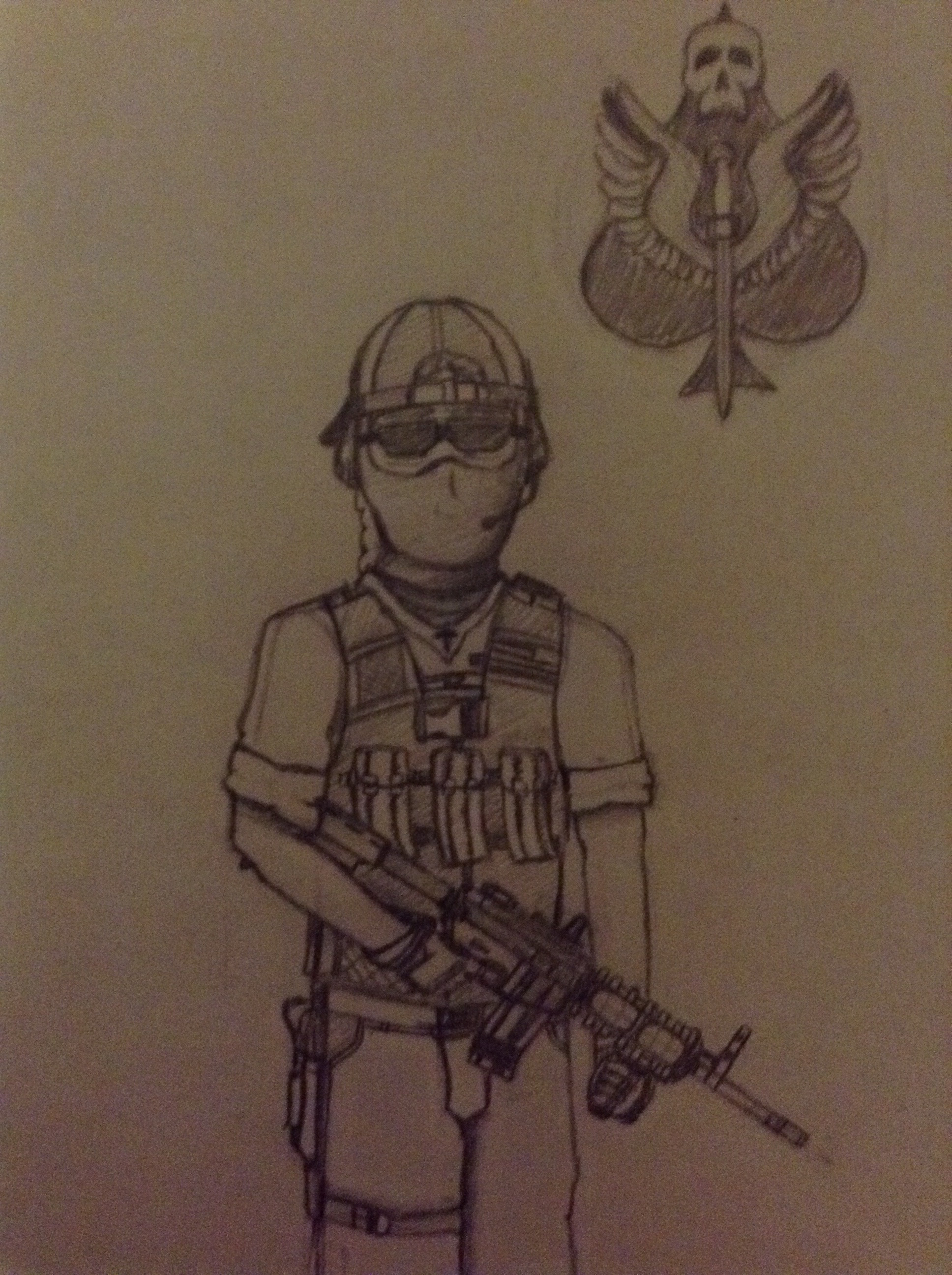Task Force Ripper Line Drawing Task Force 141 Soldier by TOOTALL6734 on DeviantArt