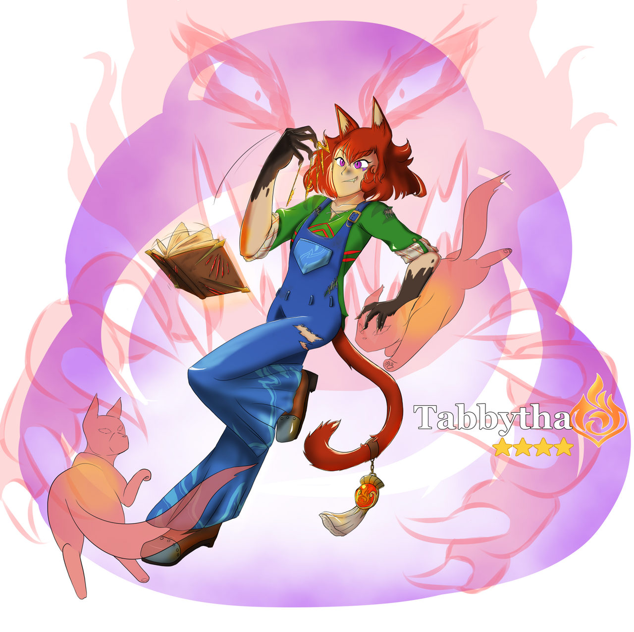 Tabbytha: Pyro Cat-Alyst by felinemon on DeviantArt