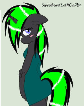 Darkis Oc as a mare (Anthro)