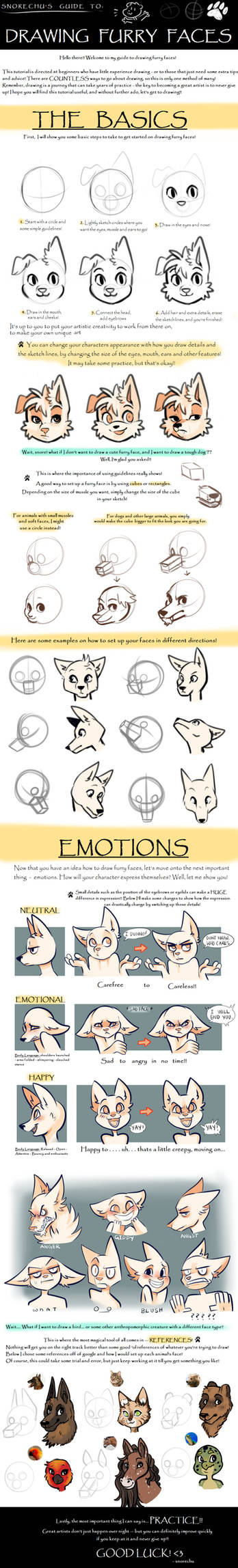 Guide to Drawing Furry Faces 2.0