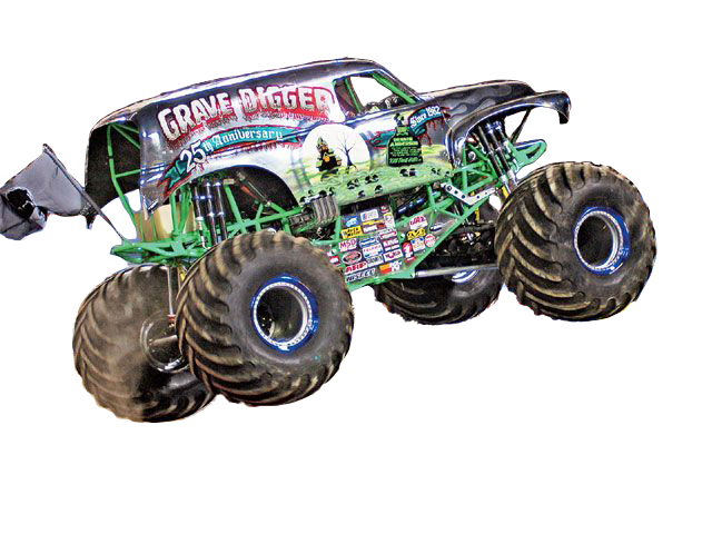 Silver grave digger monster top truck