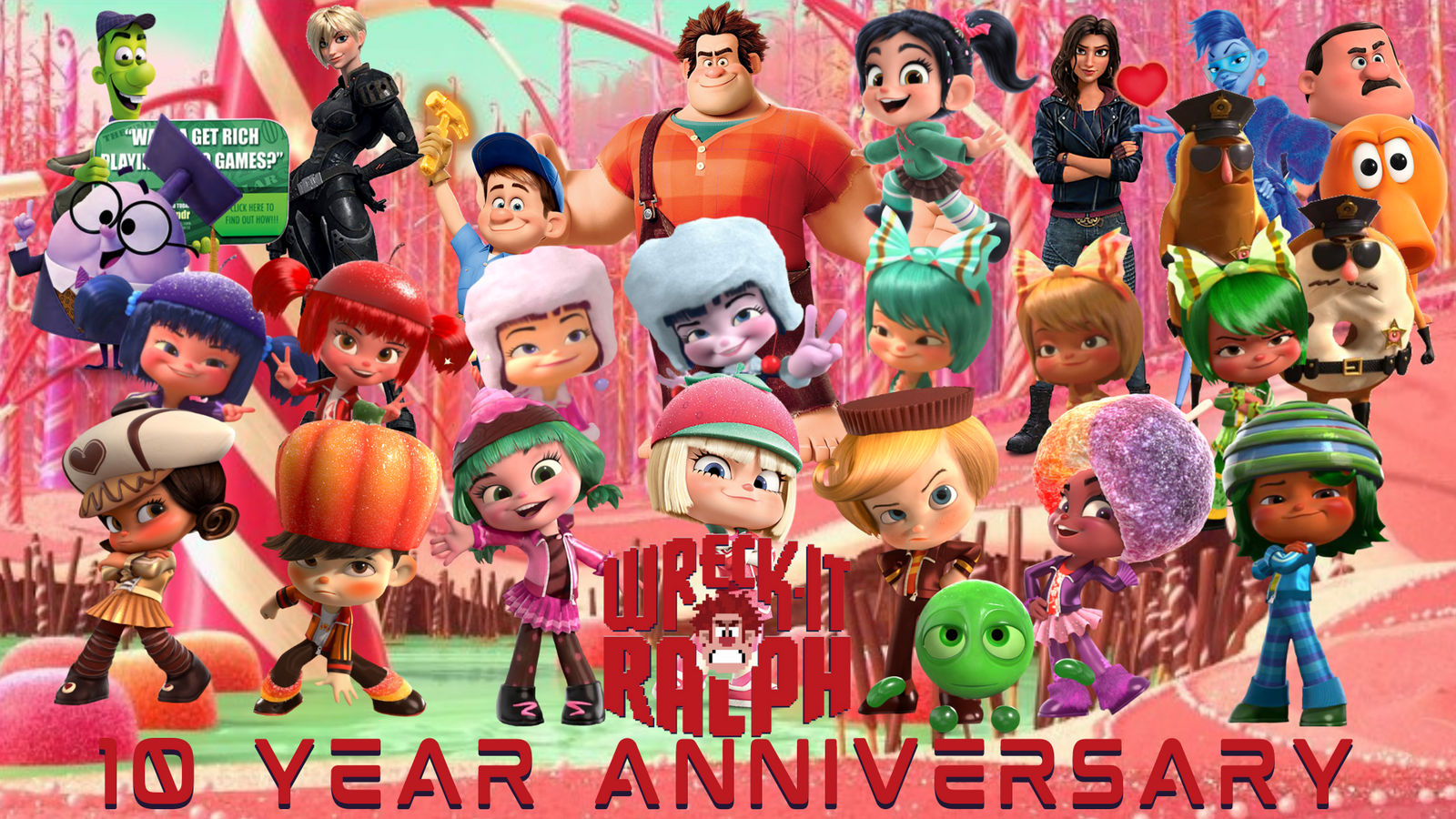 Happy 10 Year Anniversary Wreck It Ralph #1 by DipperBronyPines98 on ...