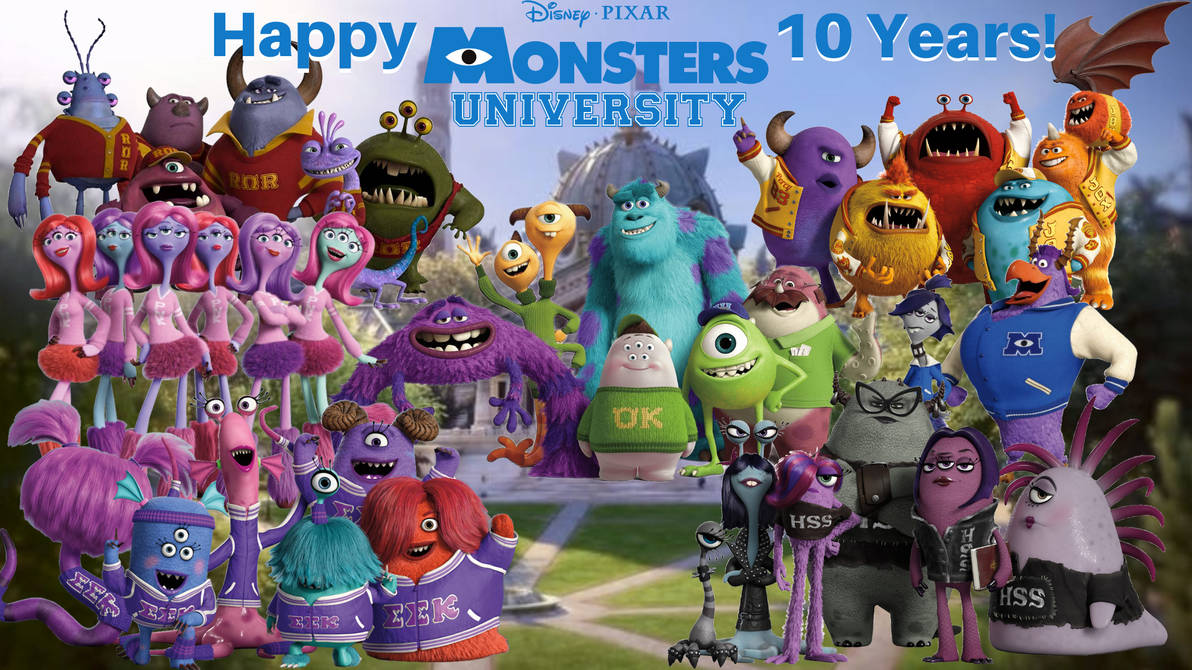 Happy 10 Years Monsters University #1 by DipperBronyPines98 on DeviantArt