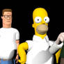 Hank Hill, Homer Simpson and Wallace