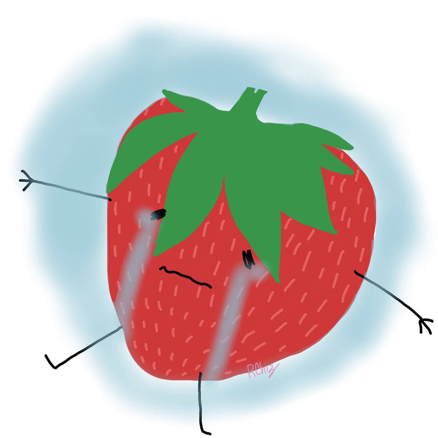 Raspberry Cry Crying Strawberry by ichrysanthemums on DeviantArt