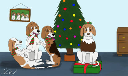 AOSND Cartoon - Christmas Beagles