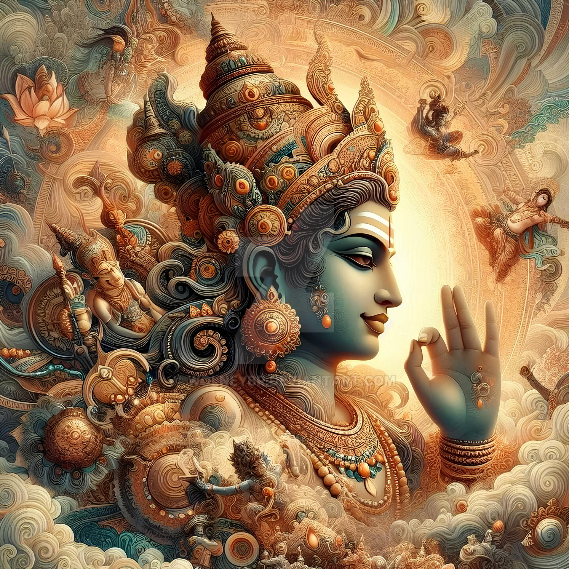 representation of the god brahma by wolneybr on DeviantArt