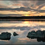 Colorful Sunset in Lake