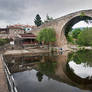 Roman Bridge over River Beach