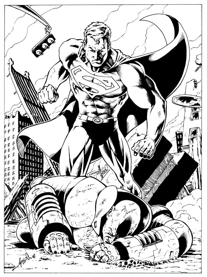 Superman Inks by JamesQartist on DeviantArt