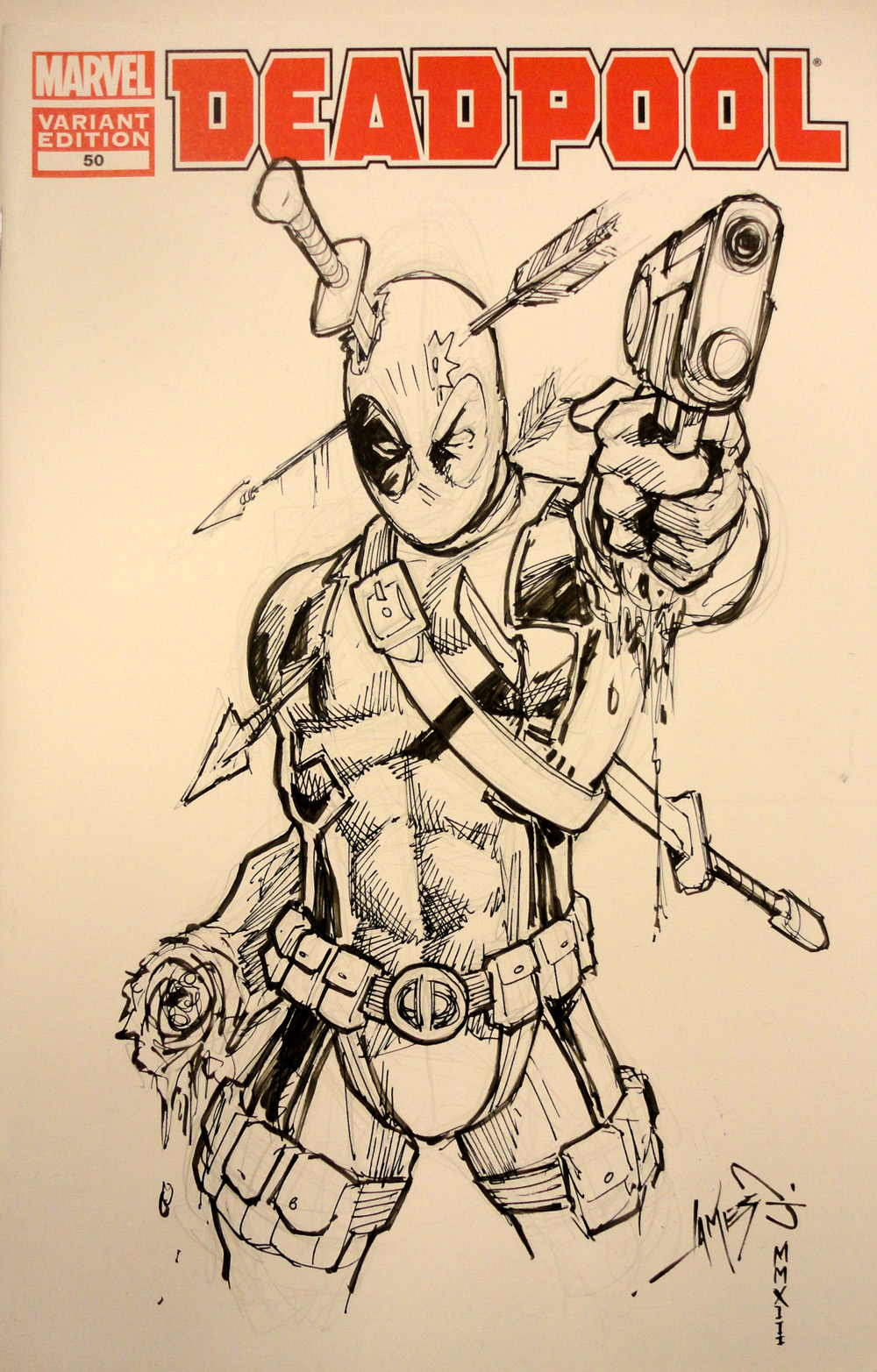 Deadpool Inkwell Sketch Cover