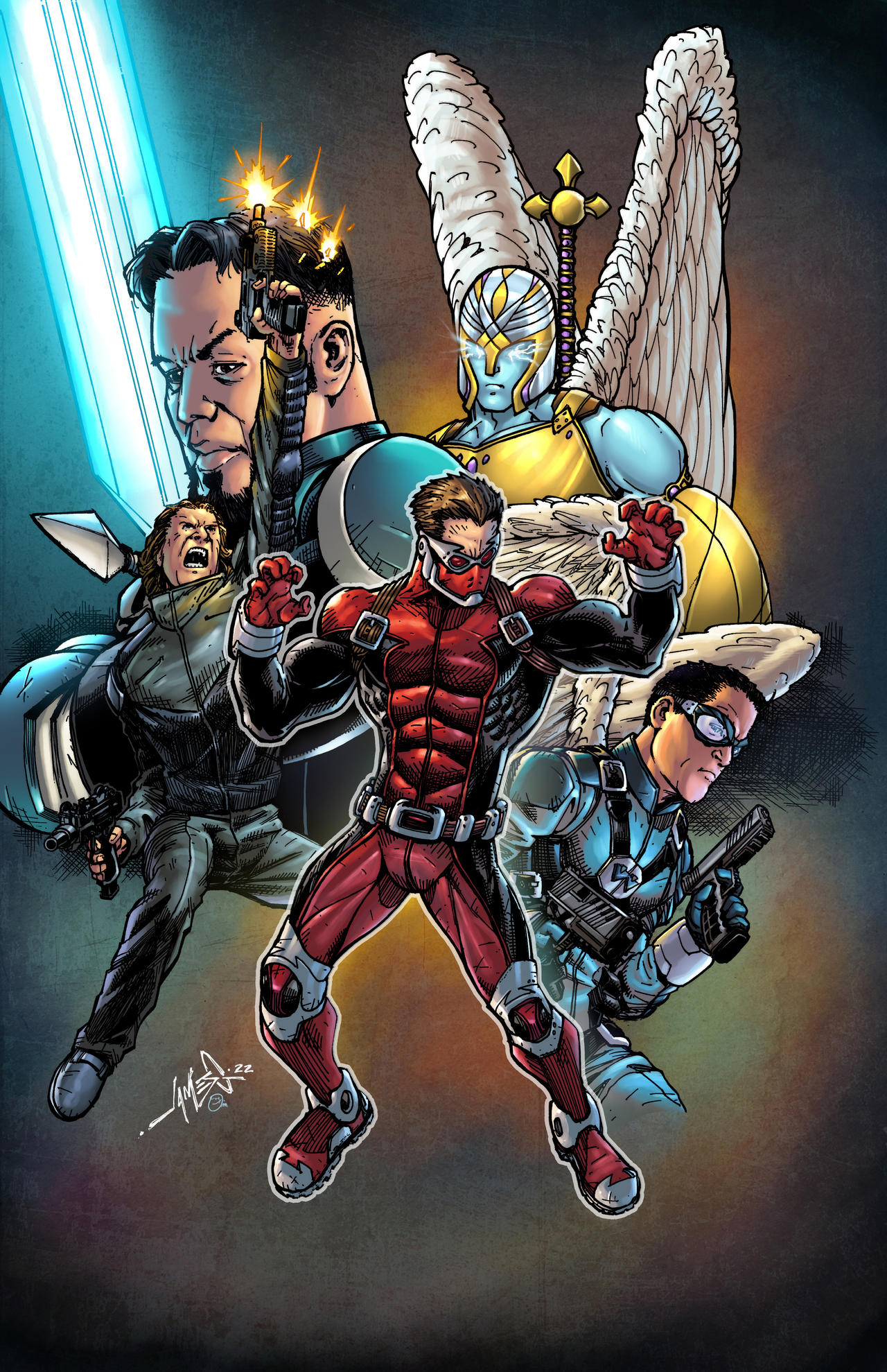 Alpha Red Comic 5 Cover colors by JamesQartist on DeviantArt