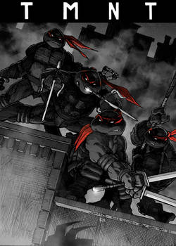 TMNT 2023 Black and White and Red