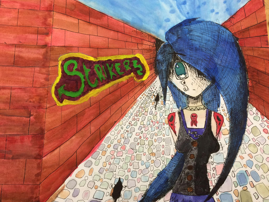 Anime ink work by Ellamarie1999 on DeviantArt