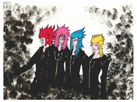 Marluxia, Saix , Demyx and Axel