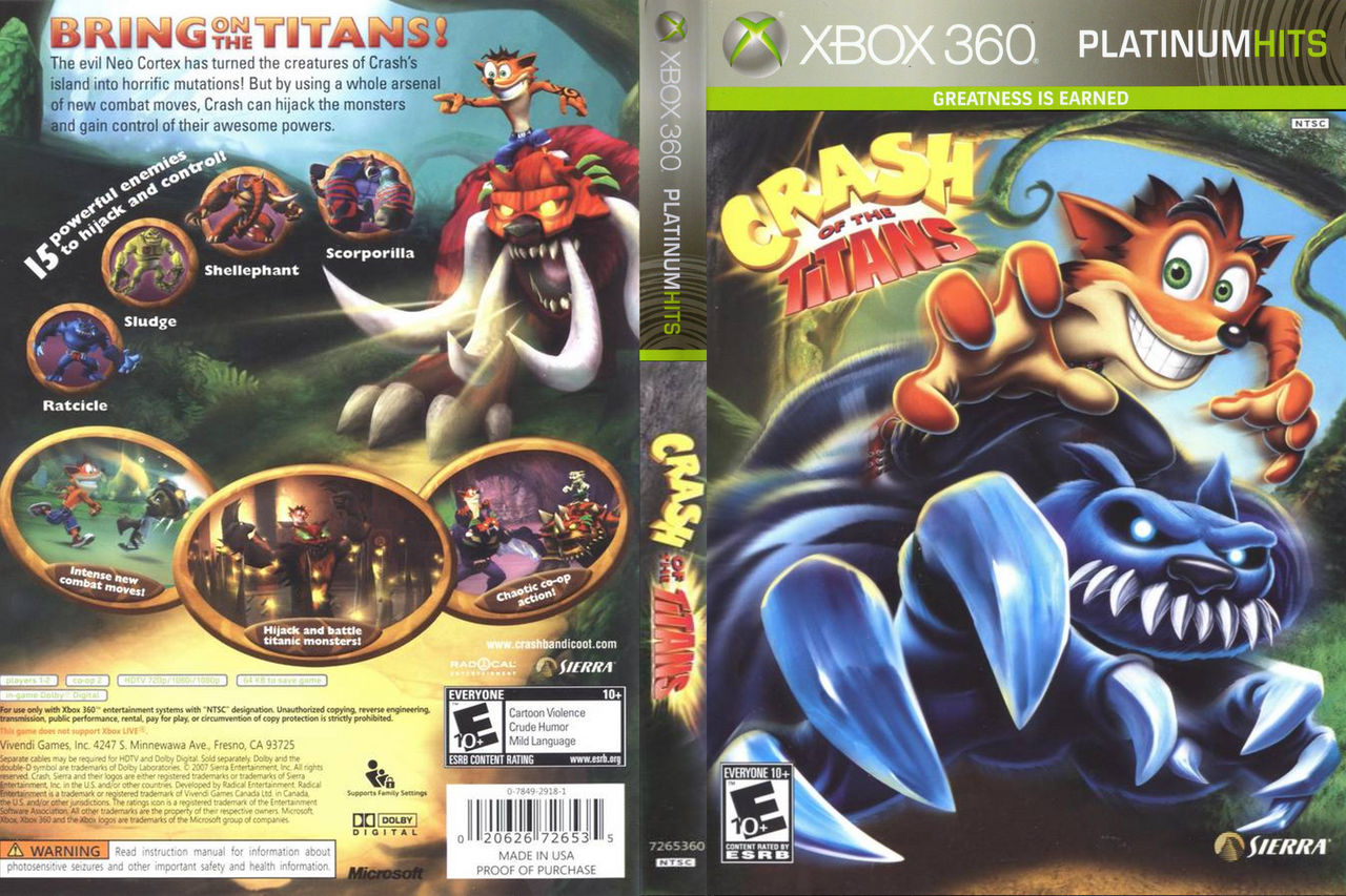 Crash of the Titans (Microsoft Xbox 360, 2007) for sale online
