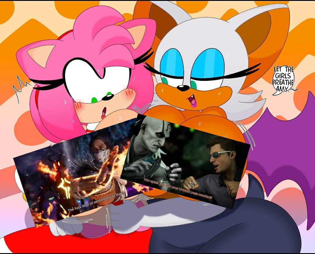 Amy Rouge Sus Rouge and Amy takes off the shirts (Censored) by CocoBandicoot31 on ...