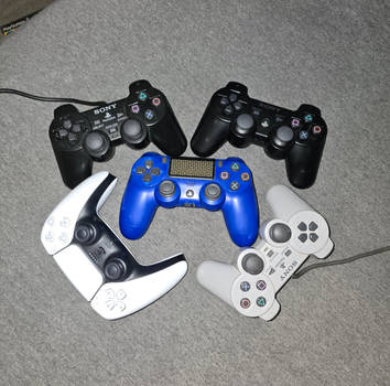 Playstation Controller with Blue