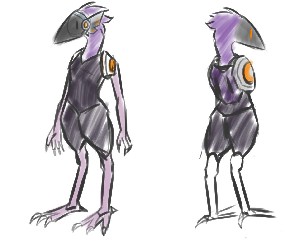 Protogen Astra Front and Back by PokemonRangerAlice on DeviantArt