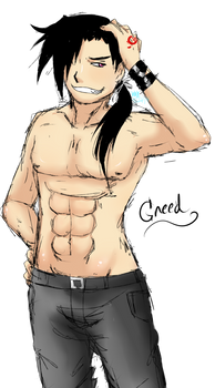 Shirtless Greedling