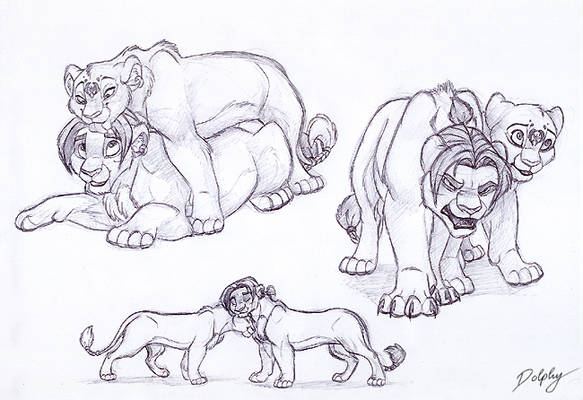 Jim and Dolphy lion scribbles