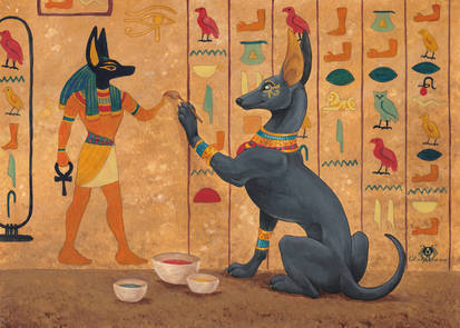 Painting Anubis