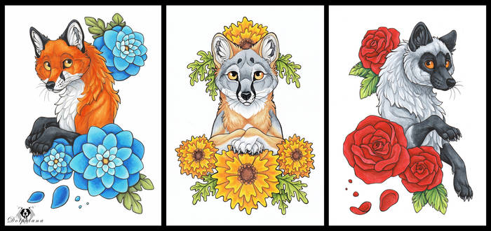 Flower Foxes - For Sale