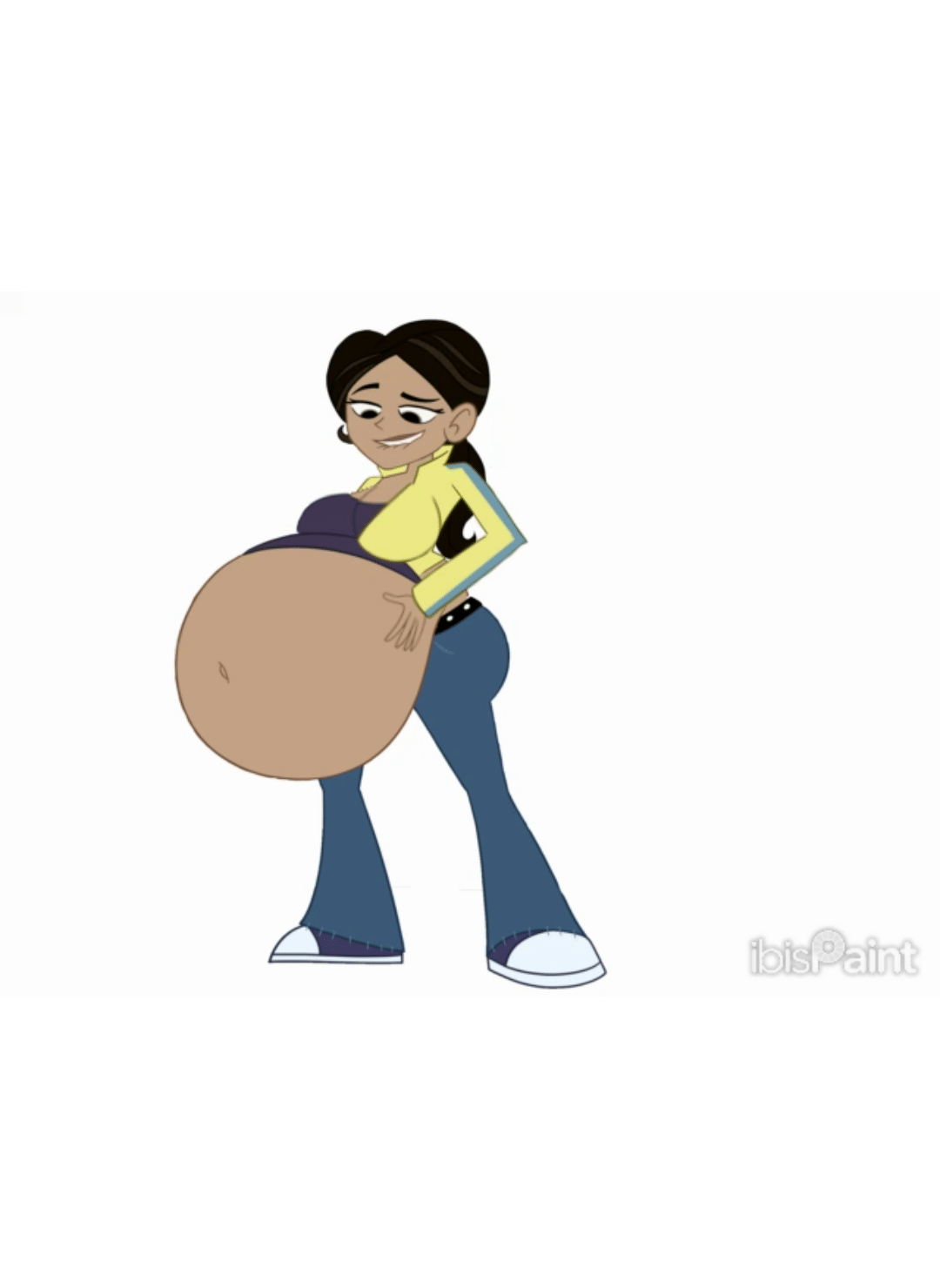 Aviva Inflation Avivas full tummy rerender by plumpishot on DeviantArt