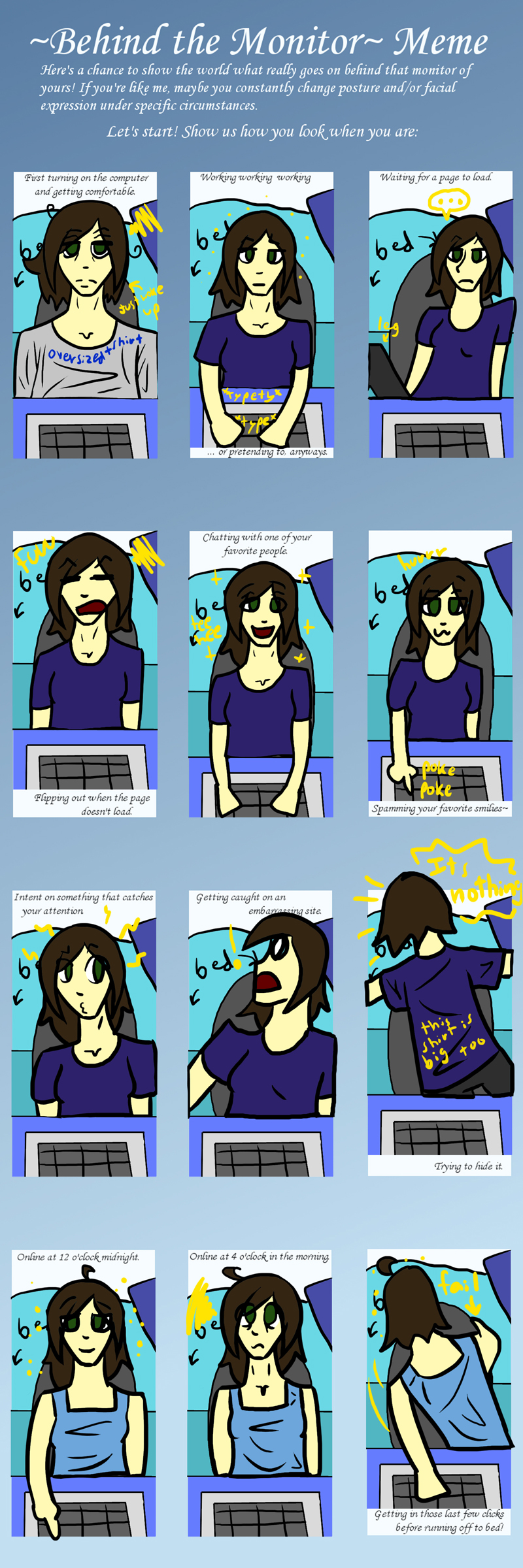 Computer Watching Behind Meme Behind the Monitor Meme by Bottled-Love on DeviantArt